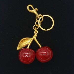 Large Glittery Cherries Keychain/Handbag Charm​​